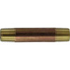 Midland Industries 40061 Seamless Pipe Nipple, 1/2 in MPT x 1/2 in MPT, 1-1/2 in, Brass (Qty. 1)