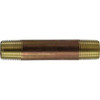 Midland Industries 40062 Seamless Pipe Nipple, 1/2 in MPT x 1/2 in MPT, 2 in, Brass (Qty. 1)
