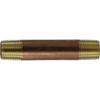 Midland Industries 40064 Seamless Pipe Nipple, 1/2 in MPT x 1/2 in MPT, 3 in, Brass (Qty. 1)