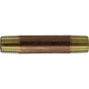 Midland Industries 40071 Seamless Pipe Nipple, 1/2 in MPT x 1/2 in MPT, 7 in, Brass (Qty. 1)