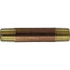 Midland Industries 40072 Seamless Pipe Nipple, 1/2 in MPT x 1/2 in MPT, 8 in, Brass (Qty. 1)