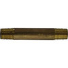 Midland Industries 40028 Seamless Pipe Nipple, 1/4 in MPT x 1/4 in MPT, 5 in, Brass (Qty. 1)