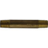 Midland Industries 40035 Seamless Pipe Nipple, 1/4 in MPT x 1/4 in MPT, 11 in, Brass (Qty. 1)