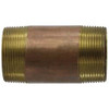 Midland Industries 40184 Seamless Pipe Nipple, 2-1/2 in MPT x 2-1/2 in MPT, 4-1/2 in, Brass (Qty. 1)