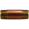 Midland Industries 40088 Seamless Pipe Nipple, 3/4 in MPT x 3/4 in MPT, 5 in, Brass (Qty. 1)