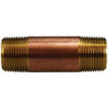 Midland Industries 40090 Seamless Pipe Nipple, 3/4 in MPT x 3/4 in MPT, 6 in, Brass (Qty. 1)