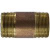 Midland Industries 42120 Nipple, 1-1/4 in MPT x 1-1/4 in MPT, Close, Brass (Qty. 1)