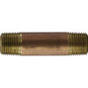 Midland Industries 42060 Pipe Nipple, 1/2 in MPT x 1/2 in MPT, Close, Brass (Qty. 1)