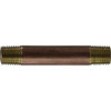 Midland Industries 42026 Nipple, 1/4 in MPT x 1/4 in MPT, 4 in, Brass (Qty. 1)