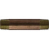 Midland Industries 42046 Nipple, 3/8 in MPT x 3/8 in MPT, 4 in, Brass (Qty. 1)