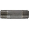 Midland Industries 51102 Seamless Pipe Nipple, 1 in MPT x 1 in MPT, 2-1/2 in L, Stainless Steel, SCH 80 Schedule (Qty. 1)
