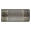 Midland Industries 51149 Seamless Pipe Nipple, 1-1/2 in MPT x 1-1/2 in MPT, 6 in L, Stainless Steel, SCH 80 Schedule (Qty. 1)