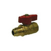 Midland Industries 943350 Gas Ball Valve, 15/16 x 3/4 in Nominal, Flared x FIP, 125 psi Pressure, Brass Body (Qty. 1)