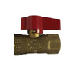 Midland Industries 943312 2-Piece Gas Ball Valve, 1/2 in Nominal, FIP x FIP, 125 psi Pressure, Brass Body (Qty. 1)