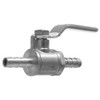 Midland Industries 944005 Miniature Ball Valve, 1/4 in Nominal, Hose Barbed x Hose Barbed (Qty. 1)