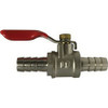 Midland Industries 944013 Miniature Ball Valve, 3/8 in Nominal, Hose Barbed x Hose Barbed (Qty. 1)
