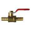 Midland Industries 944142 Mini Ball Valve, 1/4 in Nominal, Hose Barbed x Hose Barbed, 200 psi WOG Pressure (Qty. 1)