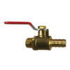 Midland Industries 944128 Mini Ball Valve, 1/4 x 3/8 in Nominal, MIP x Hose Barbed, 200 psi WOG Pressure (Qty. 1)