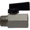 Midland Industries 46932 Mini Ball Valve, 3/8 in Nominal, FPT x MPT, 450 psi Pressure, 32 to 176 deg F (Qty. 1)