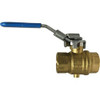 Midland Industries 948135 Vented Exhaust Ball Valve with #10/32 UNP Tap, 1 in Nominal, FPT x FPT, Brass Body (Qty. 1)