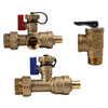 Midland Industries 945722 Tankless Water Heater Valve Kit, 3/4 in, FNPT x PEX Clamp, Lead-Free Brass, 125 psi (Qty. 1)