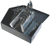 25 Piece 135 Degree Split Point Black & Gold HSS Type 170-AG Metric Jobber Drill Set, Norseman Drill #58660