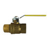 Midland Industries 948104T Italian Ball Valve, 3/4 in Nominal, MIP x FIP, 600 psi WOG Pressure, Brass Body (Qty. 1)