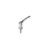 KIPP M12X40, Size 5, Zinc, Adjustable Handle w/External Thread and Clamping Force Intensifier, Stainless Steel, High-Gloss Chrome Handle, (Qty. 1), K1626.5126X40