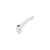 KIPP M5, Size 1, Adjustable Handle w/Internal Thread, Die-Cast Zinc, Blue Passivated Steel, Light Gray Powder Coat Handle, (Qty. 1), K1659.106187