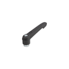 KIPP M5, Size 1, Adjustable Handle w/Internal Thread, Zinc Toothed Ring, Blue Passivated Steel, Black Powder Coat Handle, (Qty. 1), K1660.1051