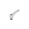 KIPP M6, Size 1, Adjustable Handle w/Internal Thread, Threaded Insert, Black Oxidized Steel, Light Gray Thermoplastic Handle, (Qty. 1), K1700.10688