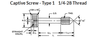 #25-28 x 1-1/8" Captive Panel Screw, Type 1, Stainless Steel, Passivated, (10/Pkg.)