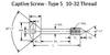 #10-32 x 1/2" Captive Panel Screws, Type 5, Stainless Steel, Passivated, (25/Pkg.)