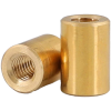 1/4" OD x 5/8" L x #6-32 Thread, Brass Female/Female Round Standoff, Clear Zinc (50 Pkg.)