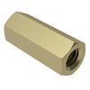 3/16" OD x 5/16" L x #4-40 Thread Brass Female/Female Hex Standoff, Nickel (100/Pkg.)