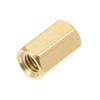 5/16" OD x 1-1/8" L x #6-32 Thread Brass Female/Female Hex Standoff, Plain (50/Pkg.)