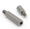 3/8" OD x 3/8" L x #4-40 Thread Stainless Steel Male/Female Hex Standoffs, Passivated (50/Pkg.)