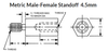4.5 mm OD x 10 mm L x M3x.5 Thread Brass Male/Female Hex Standoff, Clear Zinc (100/Pkg.)