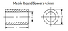 4.5 mm OD x 3 mm L x 2.7 mm Hole Stainless Steel Round Spacer, Passivated (100/Pkg.)