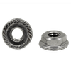 #10-32 Hex Flange Lock Nuts Serrated 18-8 Stainless Steel (4000/Bulk Pkg.)