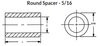 3/8" OD x 3/8" L x .192" Hole Aluminum Round Spacers, Clear Anodize (50/Pkg.)