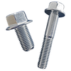 M10-1.25 x 100 mm Hex Flange Bolts, Class 10.9, JIS B1189, Type 2, Partially Threaded, Zinc Cr+3 (100/Bulk Pkg.)