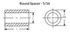 5/16" OD x 1/8" L x .166" Hole Brass Round Spacers, Plain (100/Pkg.)