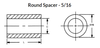 5/16" OD x 7/16" L x .140" Hole Brass Round Spacers, Plain (50/Pkg.)