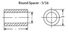 5/16" OD x 1/8" L x .140" Hole Nylon Round Spacers (100/Pkg.)