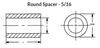 5/16" OD x 1/4" L x .115" Hole Nylon Round Spacers (250/Pkg.)
