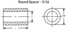 5/16" OD x 9/16" L x .192" Hole Stainless Steel Round Spacers, Passivated (50/Pkg.)