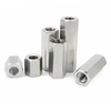 3/16" OD x 3/16" L x #4 Hole Stainless Steel Hex Spacers, Passivated (100/Pkg.)