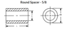 5/8" OD x 1/4" L x 3/8" Hole Steel Round Spacers, Clear Zinc (50/Pkg.)