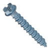 3/16" x 1-1/4" Indented Hex Washer Head Concrete Screw, Slotted, Blue Finish (100/Pkg.)